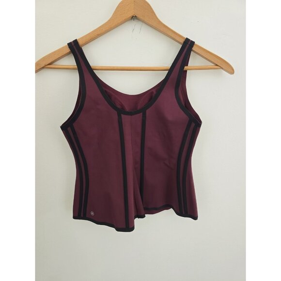 Honeylove Boldness Tank Compression Top Shapewear Wireless Cups Burgundy Red XL - Picture 9 of 11
